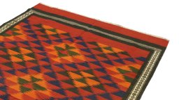 Surface texture of New Kilim Traditional rug with natural Wool and intricate pattern