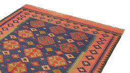 Surface texture of New Kilim Traditional rug with natural Wool and intricate pattern