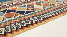 Central medallion detail of New Kilim Traditional rug from Iran / Persia