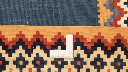 Full view of New Kilim Traditional rug from Iran / Persia, 285 × 160 cm in Blue tones
