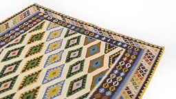 Surface texture of New Kilim Traditional rug with natural Wool and intricate pattern