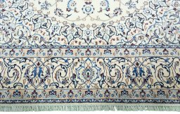 Full view of 2000s Nain rug from Iran / Persia, 345 × 241 cm in Beige tones