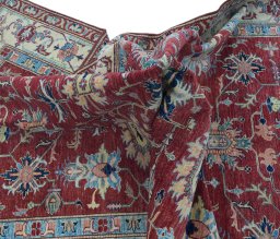 Full view of New Farahan rug from Pakistan, 238 × 172 cm in Red tones