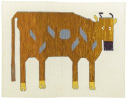 Full view of New Kilim Dastan rug from Turkey, 155 × 119 cm in Multi Color tones