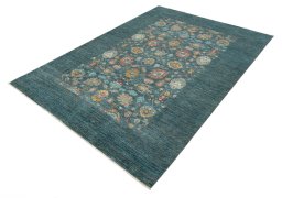 Close-up detail of New Farahan rug from Pakistan showing Wool weave
