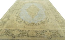 Surface texture of 1970s Vintage rug with natural Wool and intricate pattern