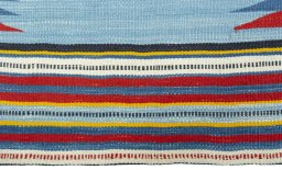 Central medallion detail of New Kilim Sofre rug from Turkey