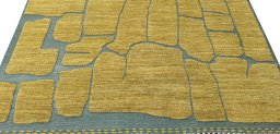 Surface texture of New Morocco rug with natural Wool and intricate pattern