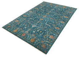 Close-up detail of New Farahan rug from Pakistan showing Wool weave