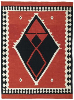 Full view of New Modern Design rug from Turkey, 171 × 126 cm in Red tones