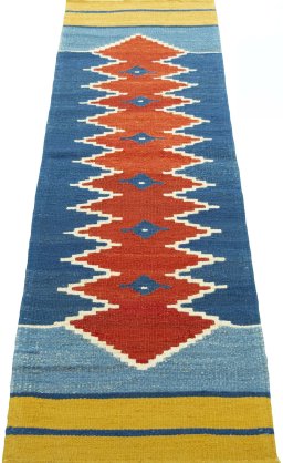 Close-up detail of New Modern Design rug from Turkey showing Wool weave