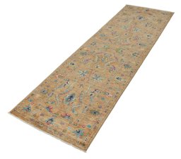 Close-up detail of New Farahan rug from Pakistan showing Wool weave