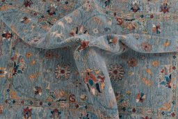 Full view of New Farahan rug from Pakistan, 176 × 127 cm in Blue tones