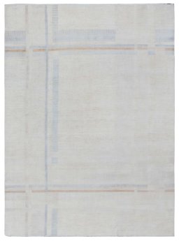 Full view of New Mahli rug from Pakistan, 429 × 305 cm in Beige tones