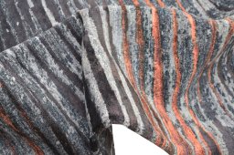 Backside of handmade New Mahli rug showing knot structure and weave density