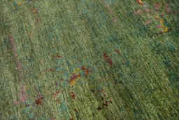 Full view of New Mahli rug from Pakistan, 316 × 197 cm in Green tones