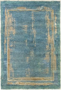 Full view of New Mahli rug from Pakistan, 248 × 170 cm in Blue tones