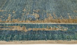 Full view of New Mahli rug from Pakistan, 248 × 170 cm in Blue tones