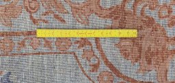 Corner detail of New Mahli rug showing border pattern and Wool pile