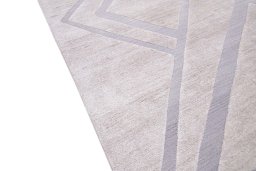 Backside of handmade New Mahli rug showing knot structure and weave density