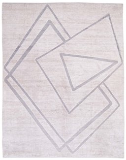 Full view of New Mahli rug from Pakistan, 312 × 250 cm in Gray tones
