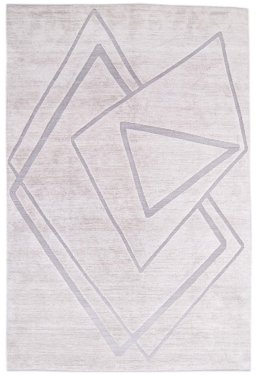 Full view of New Mahli rug from Pakistan, 316 × 209 cm in Gray tones