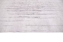 Close-up detail of New Mahli rug from Pakistan showing Mercesized Cotton weave