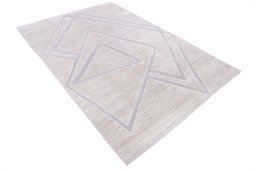 Corner detail of New Mahli rug showing border pattern and Mercesized Cotton pile