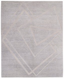 Full view of New Mahli rug from Pakistan, 310 × 254 cm in Gray tones