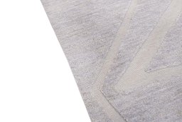 Backside of handmade New Mahli rug showing knot structure and weave density