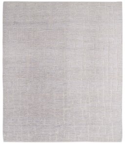 Full view of New Mahli rug from Pakistan, 301 × 261 cm in Gray tones