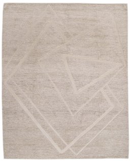 Full view of New Mahli rug from Pakistan, 311 × 254 cm in Gray tones