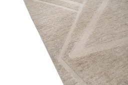 Backside of handmade New Mahli rug showing knot structure and weave density
