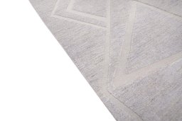 Backside of handmade New Mahli rug showing knot structure and weave density
