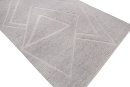 Full view of New Mahli rug from Pakistan, 259 × 173 cm in Gray tones