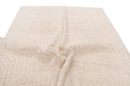 Backside of handmade New Mahli rug showing knot structure and weave density