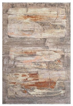 Full view of New Mahli rug from Pakistan, 433 × 304 cm in Beige tones