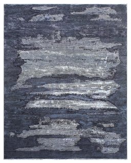 Full view of New Mahli rug from Pakistan, 358 × 277 cm in Gray tones