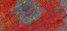 Central medallion detail of New Mahli rug from Pakistan