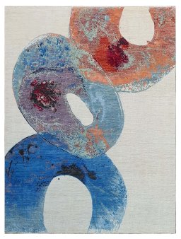 Full view of New Mahli rug from Pakistan, 375 × 277 cm in Beige tones