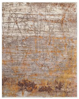 Full view of New Mahli rug from Pakistan, 309 × 244 cm in Beige tones