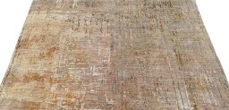 Backside of handmade New Mahli rug showing knot structure and weave density