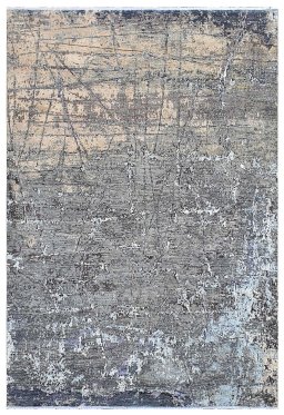 Full view of New Mahli rug from Pakistan, 294 × 200 cm in Gray tones