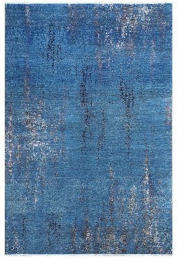 Full view of New Mahli rug from Pakistan, 300 × 198 cm in Blue tones