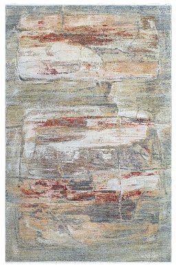 Full view of New Mahli rug from Pakistan, 306 × 196 cm in Multi Color tones