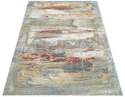 Corner detail of New Mahli rug showing border pattern and Wool pile