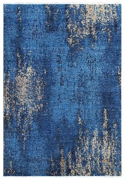 Full view of New Mahli rug from Pakistan, 247 × 167 cm in Blue tones