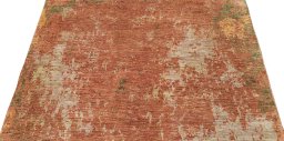 Backside of handmade New Mahli rug showing knot structure and weave density