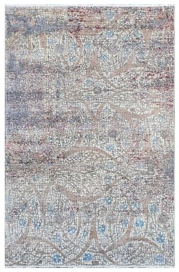Full view of New Mahli rug from Pakistan, 254 × 165 cm in Gray tones