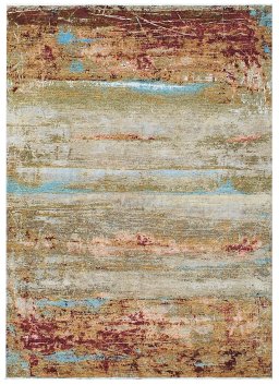 Full view of New Mahli rug from Pakistan, 376 × 277 cm in Multi Color tones